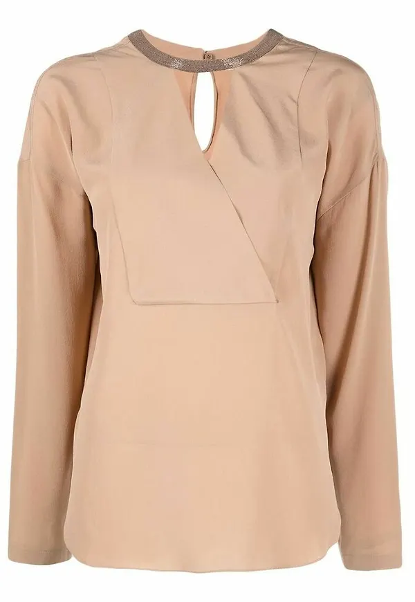 Brunello Cucinelli - Blusar - Beige - Dam - Storlek: L,M