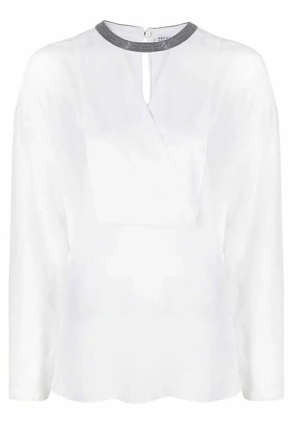 Brunello Cucinelli - Blusar - Vit - Dam - Storlek: Xl,L