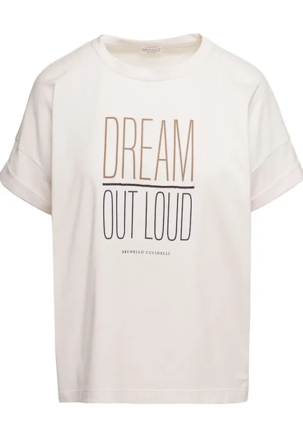 Brunello Cucinelli Brunello Cucinelli T-shirts and Polos White Vit, Dam