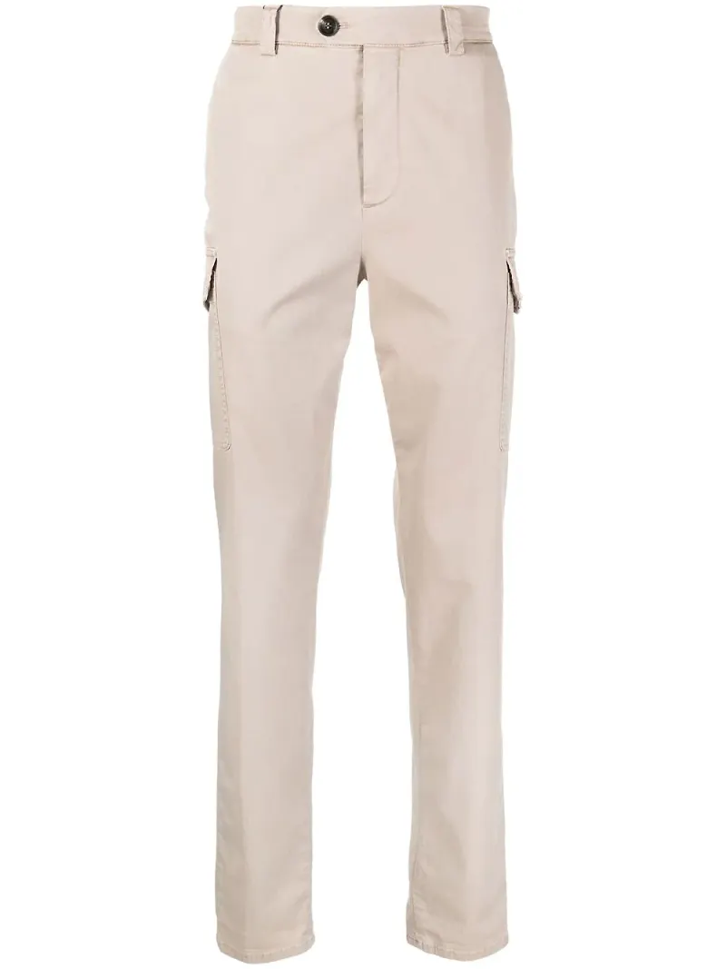 Brunello Cucinelli byxor med smal passform - Neutral