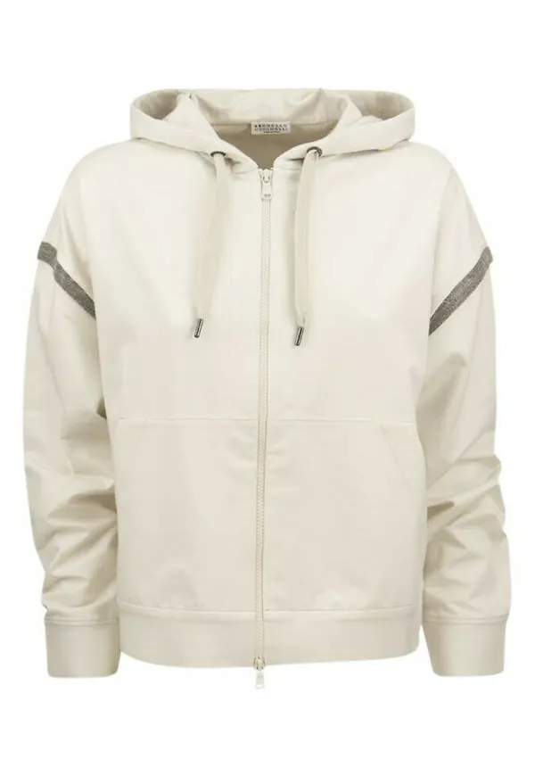 Brunello Cucinelli hoodie Beige, Dam