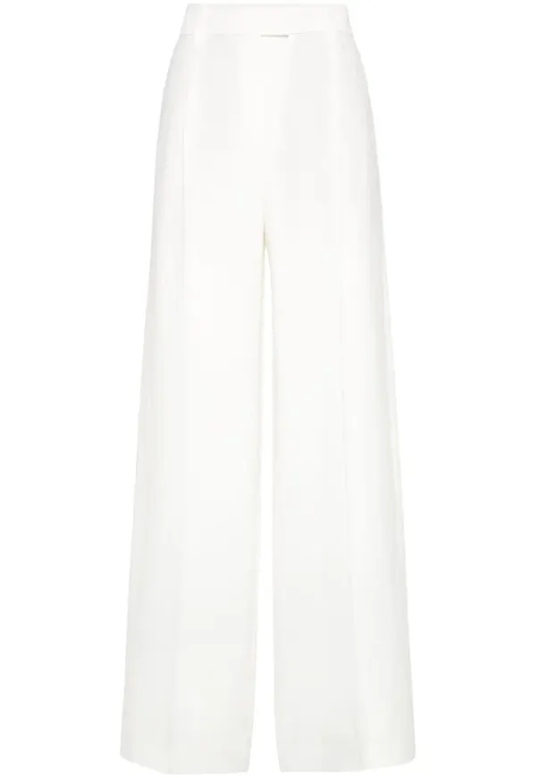 Brunello Cucinelli plisserade byxor - Vit
