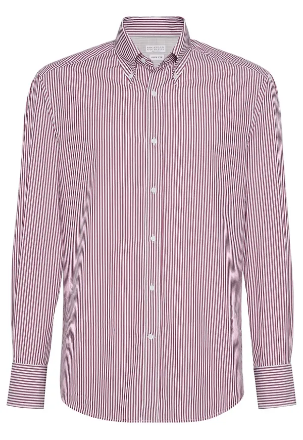 Brunello Cucinelli randig skjorta - Rosa