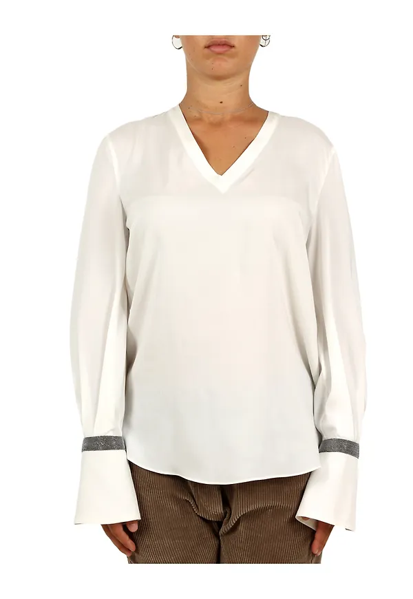 Brunello Cucinelli Shirt Beige, Dam