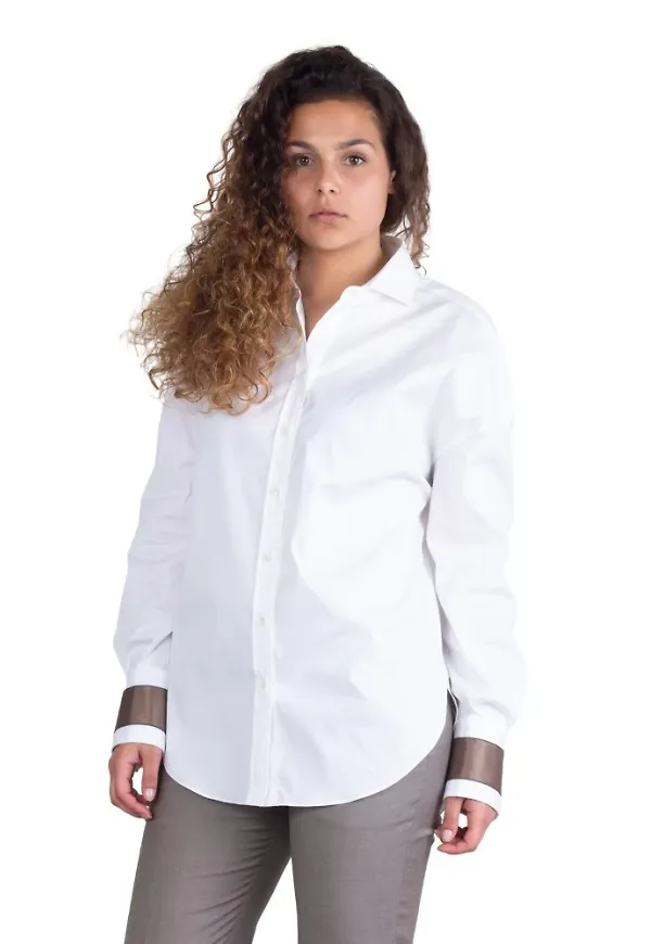 Brunello Cucinelli Shirts Vit, Dam