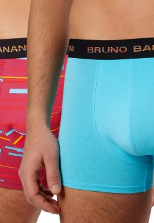 Bruno Banani Kalsonger 2P Connect Boxer Röd/Blå bomull X-Large Herr