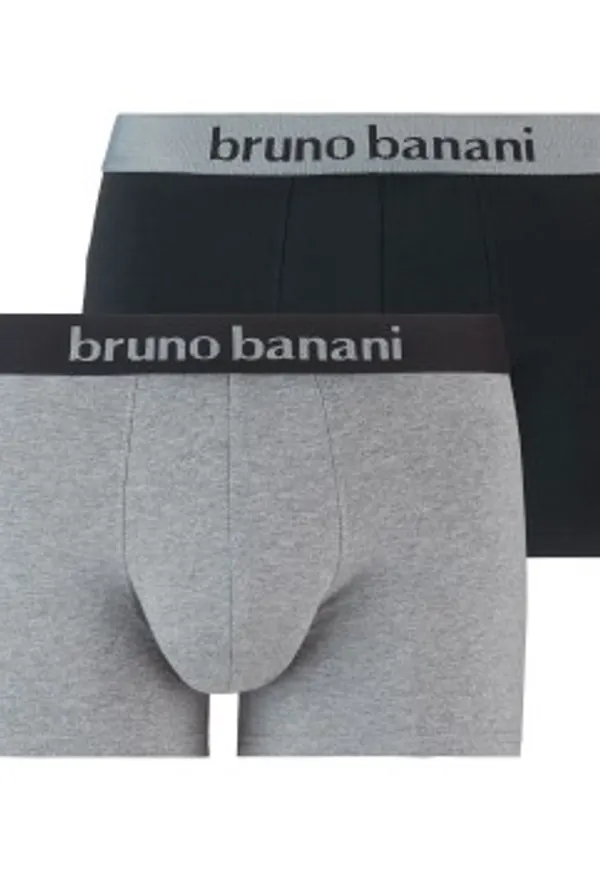 Bruno Banani Kalsonger 2P Flowing Shorts Svart/Grå bomull Medium Herr