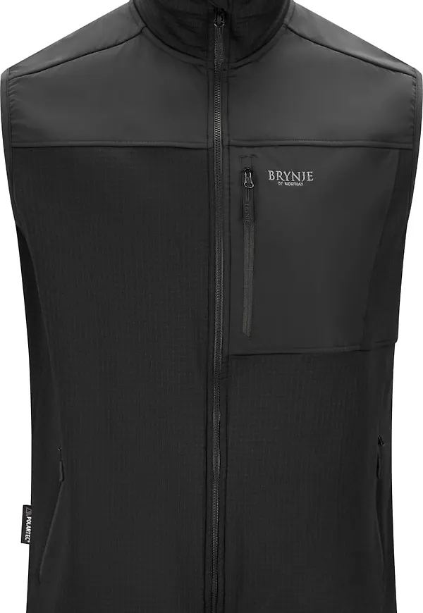 Brynje Unisex Polar Fleece Vest Black
