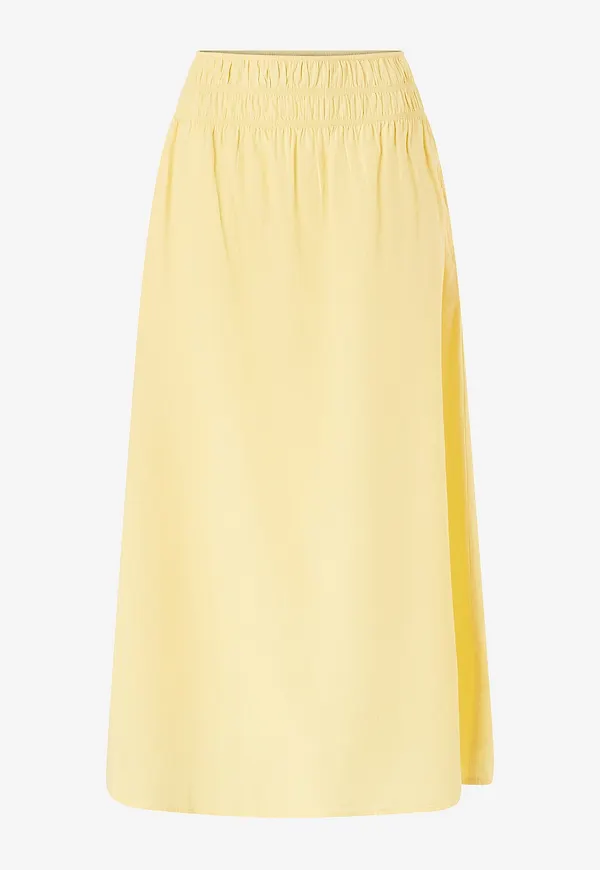 Bubbleroom - Maxikjol Smock Waist - Gul