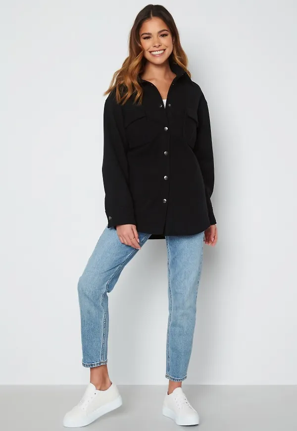 BUBBLEROOM Alice Shirt Jacket Black L