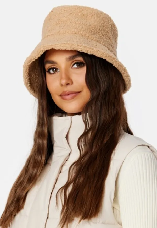 BUBBLEROOM Amanda teddy bucket hat Beige One size