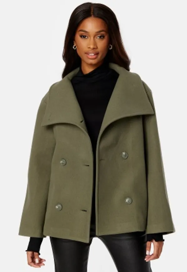 BUBBLEROOM Ava Short Coat Olive green 46