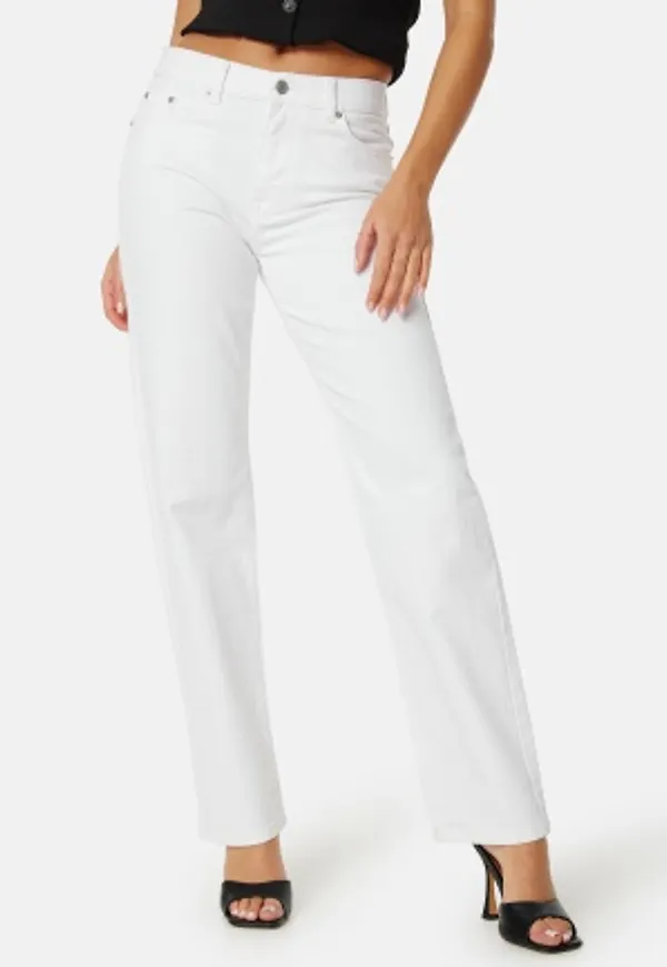 BUBBLEROOM Low Waist Straight Jeans Offwhite 34