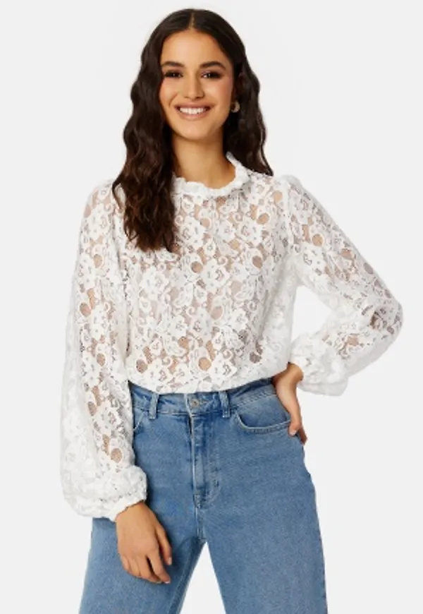 BUBBLEROOM Blanca lace top Offwhite 34