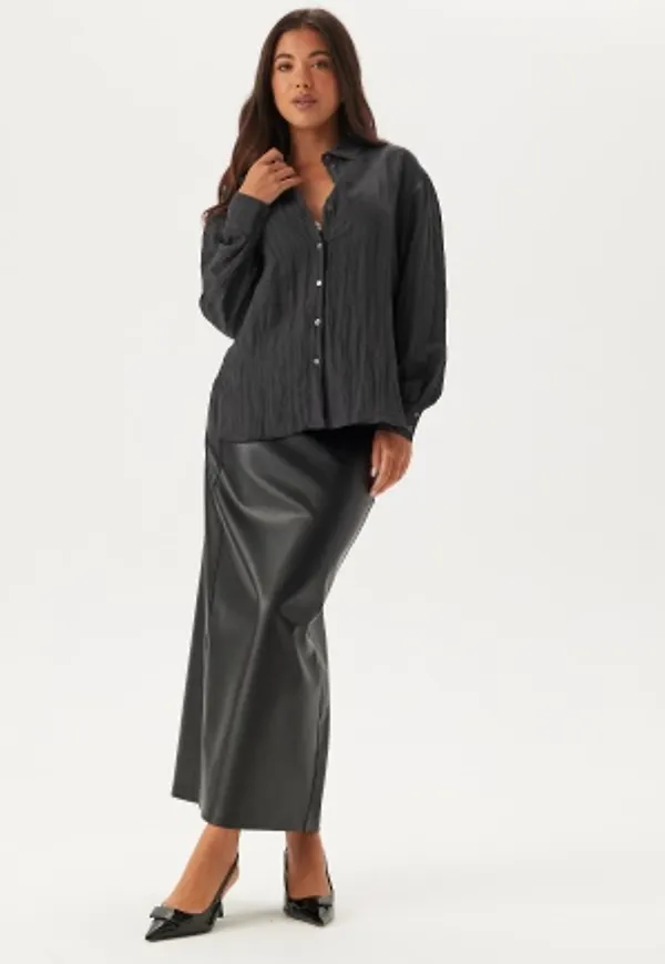 BUBBLEROOM Button Structure Shirt Dark grey XS