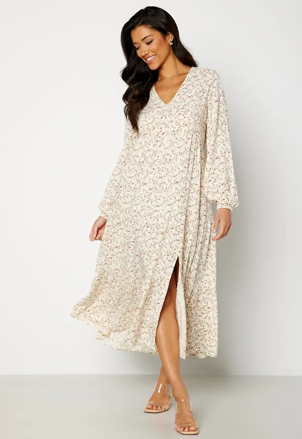 Bubbleroom Care Bette Dress Cream / Patterned 38