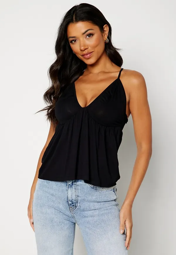 Bubbleroom Care Flora Strap Top Black S