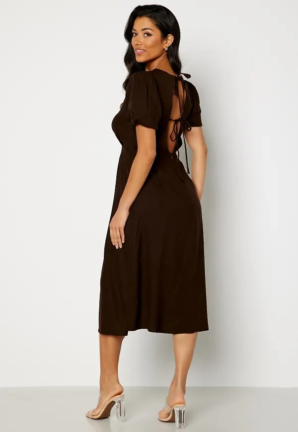 Bubbleroom Care Linnea Dress Dark brown 34