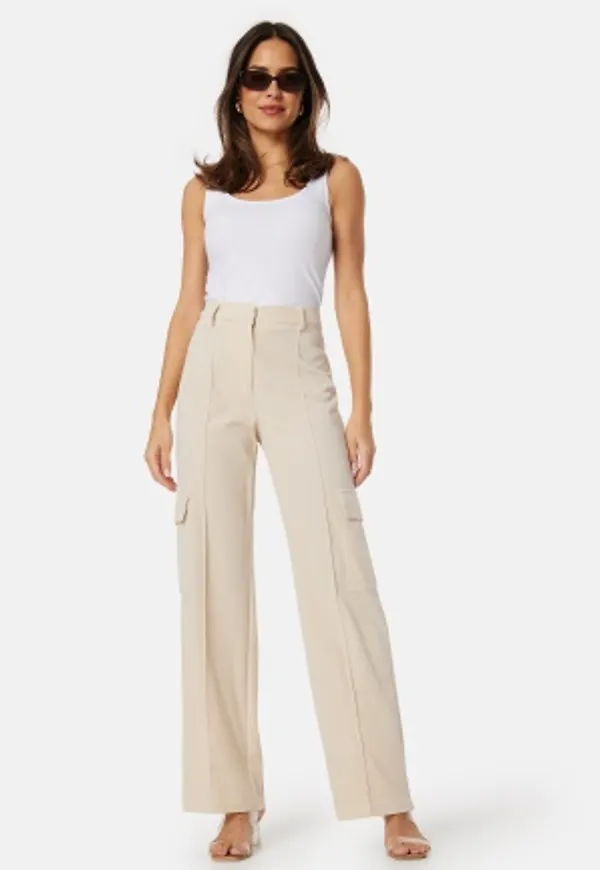 BUBBLEROOM Cargo Wide Trousers Beige XS