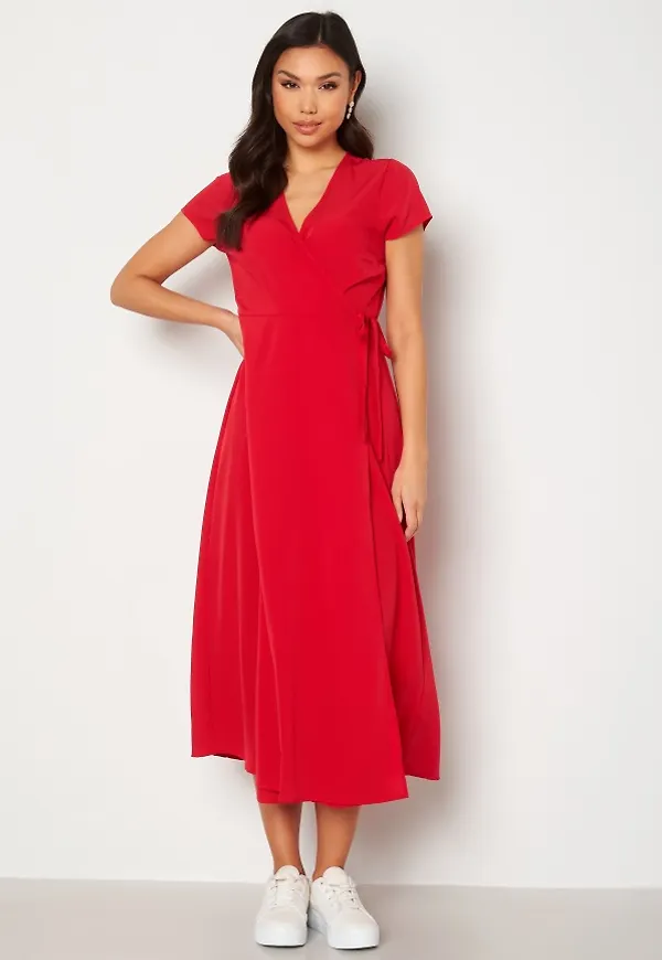 BUBBLEROOM Caylee long dress Red 40
