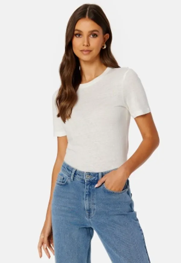 BUBBLEROOM CC Linen mix t-shirt Offwhite XS