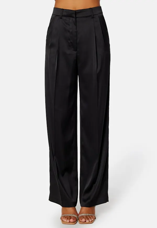 BUBBLEROOM Chana satin suit pants Black 34
