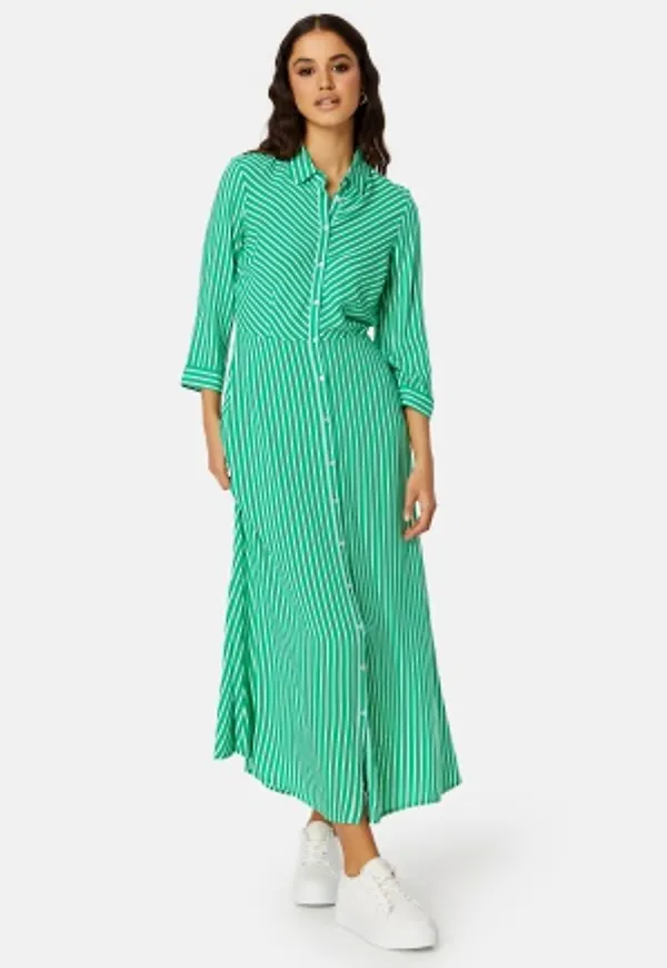 BUBBLEROOM Damaris Dress Green / White 36