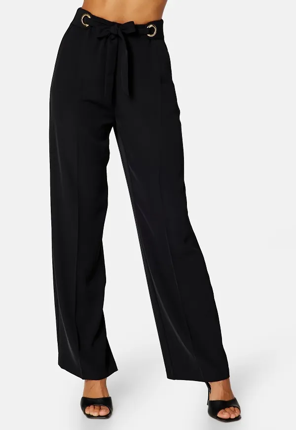 BUBBLEROOM Debra Wide Pants Black 34