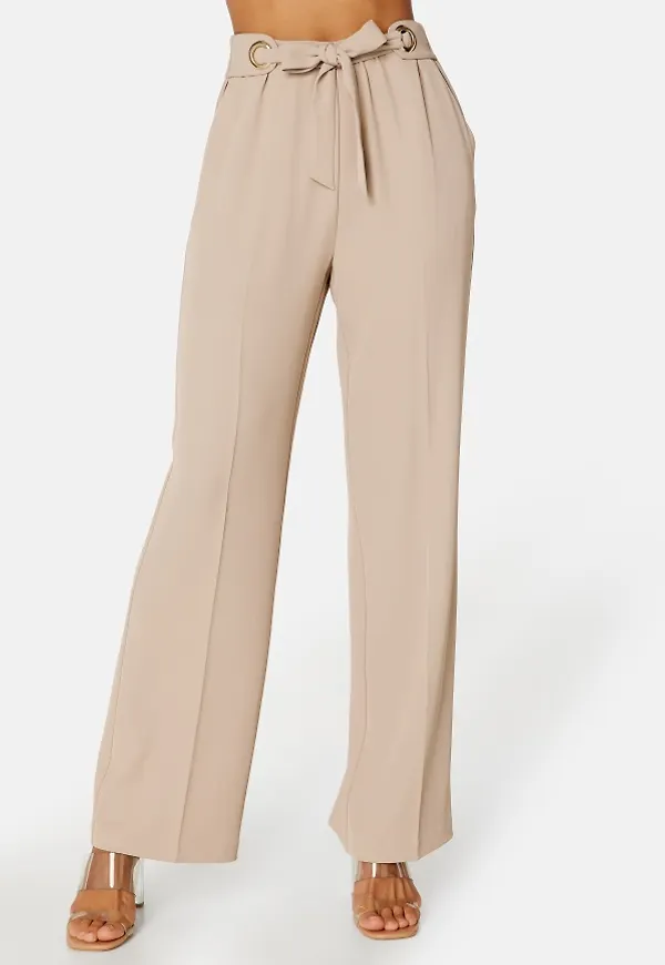 BUBBLEROOM Debra Wide Pants Light nougat 34
