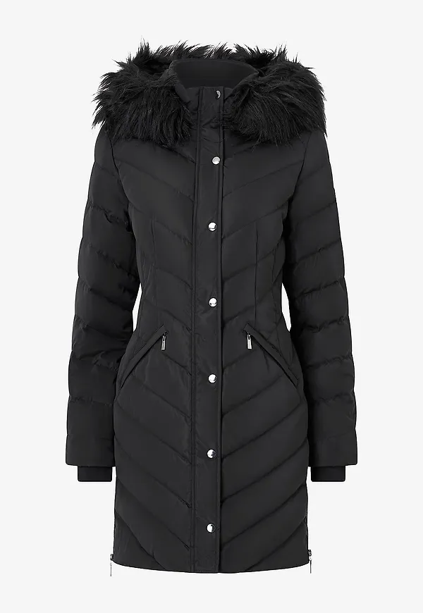 Bubbleroom - Dunkappa Down Coat - Svart