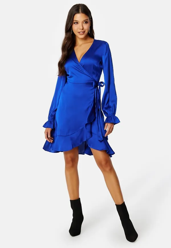 BUBBLEROOM Emiliana Wrap dress Blue 36
