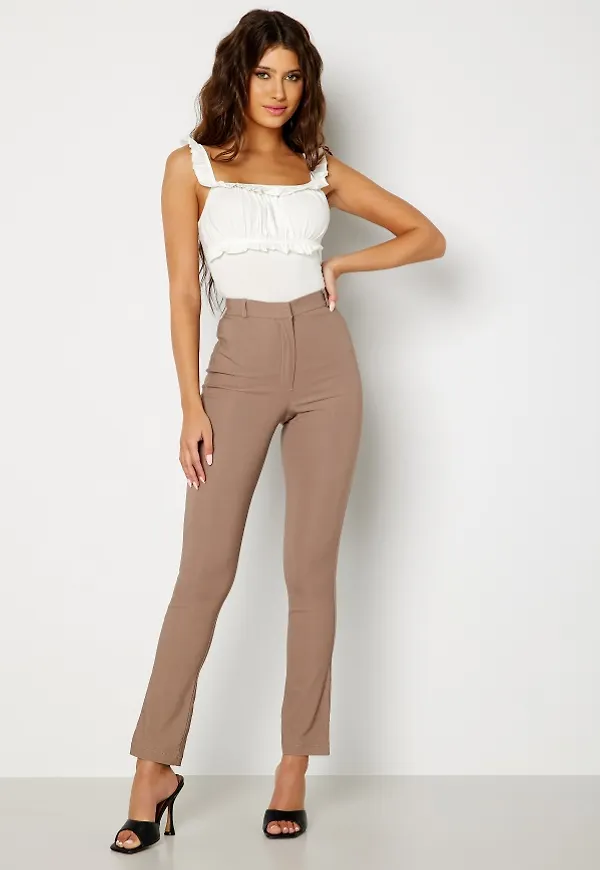 BUBBLEROOM Everly stretch suit pants Nougat 34