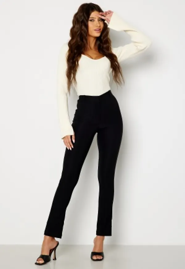BUBBLEROOM Everly High Waist Stretchy Trousers Black 54