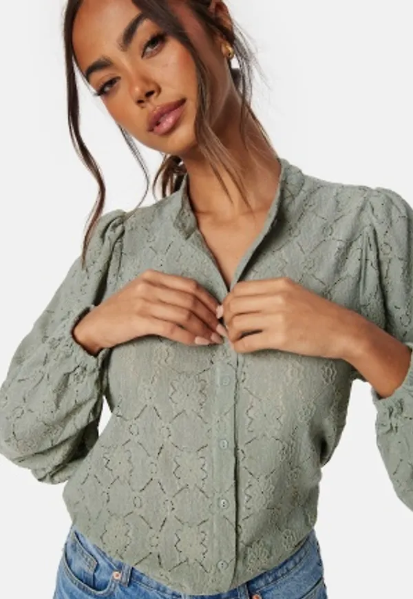 BUBBLEROOM Eyma Blouse Dusty green XS