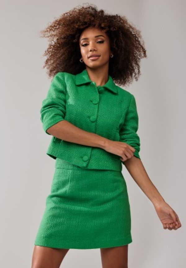 BUBBLEROOM Fannie bouclé jacket Green 46