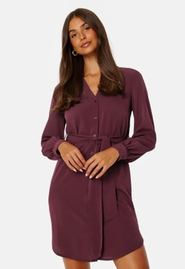 BUBBLEROOM Fenne Shirt Dress Wine-red 46