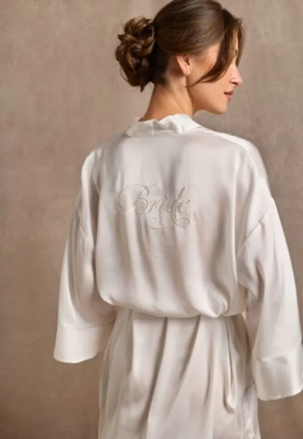 BUBBLEROOM Frill Bride Robe White 32/34