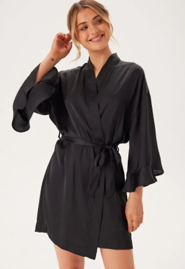 BUBBLEROOM Frill Robe Black 32/34