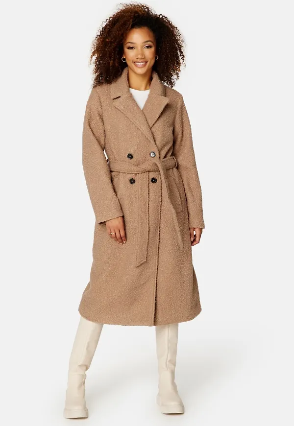 BUBBLEROOM Gestina Teddy Coat Dark mole 34