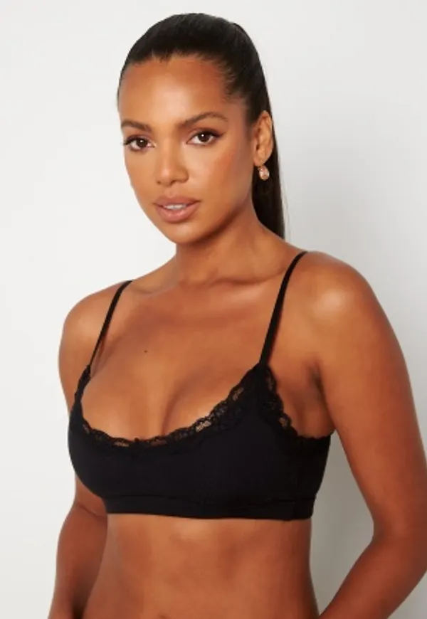 BUBBLEROOM Ginnie Lace Edge Bralette Black XS