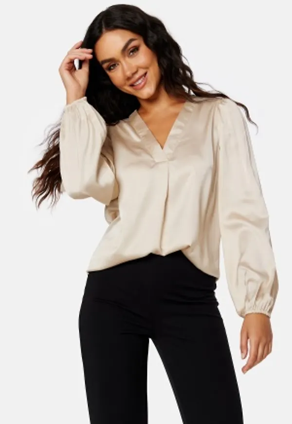 BUBBLEROOM Gwenny Satin Blouse Champagne 52