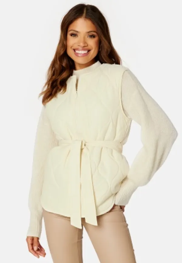 BUBBLEROOM Hilma Quilted Vest Winter white 4XL