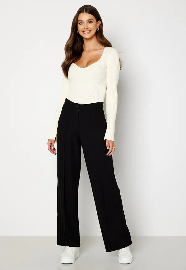 BUBBLEROOM Hilma soft suit trousers Black M