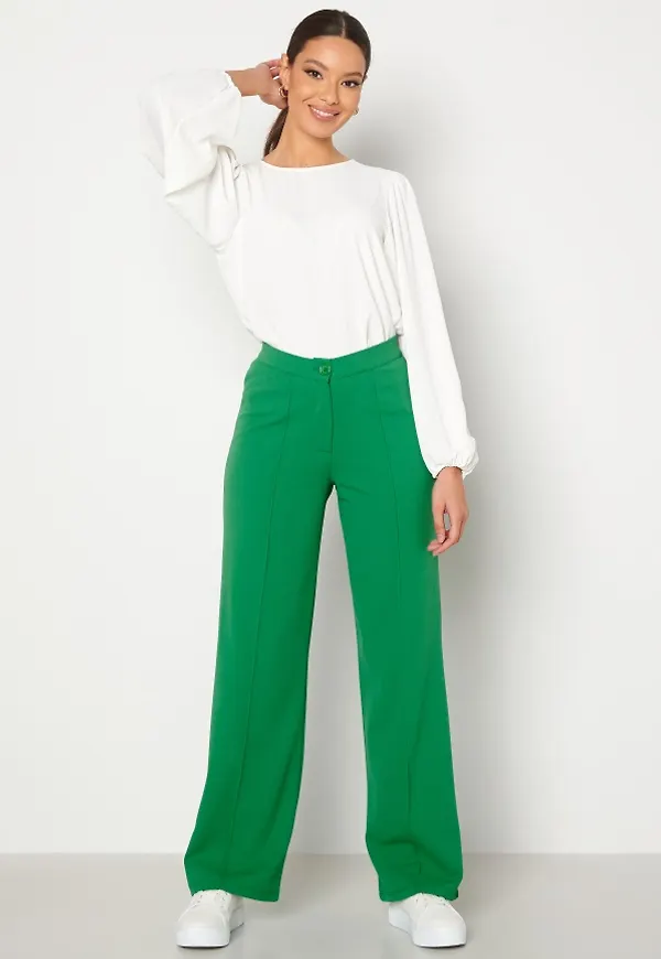 BUBBLEROOM Hilma soft suit trousers Green S