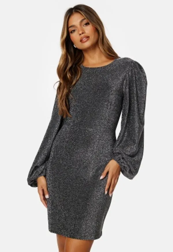BUBBLEROOM Idalina Sparkling Puff Dress Silver 4XL