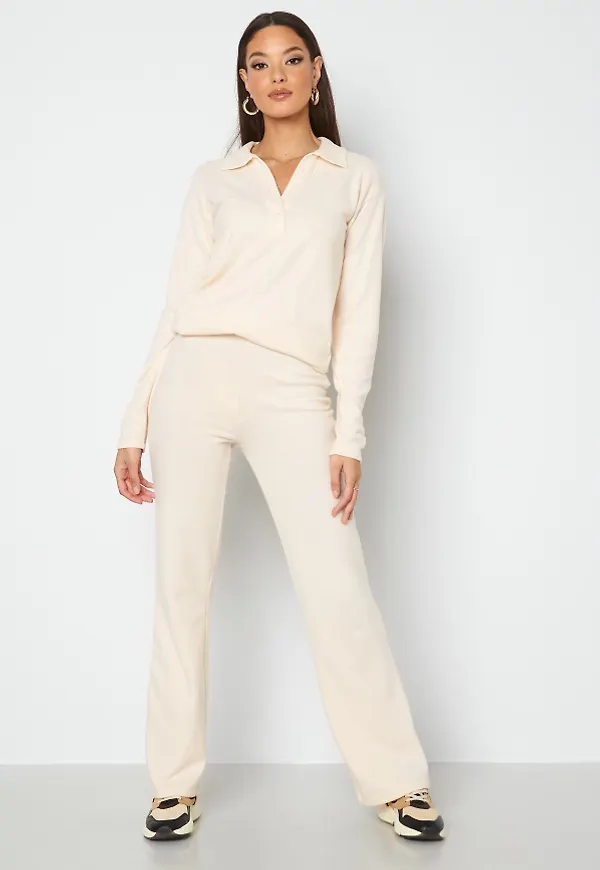 BUBBLEROOM Iliza soft trousers Cream S