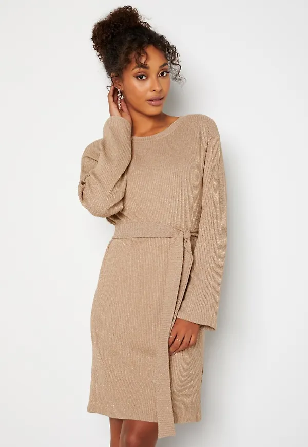 BUBBLEROOM Ilma fine knitted dress Nougat L