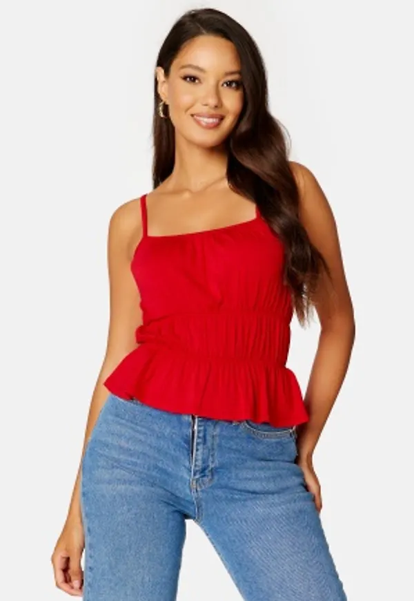 BUBBLEROOM Jabrielle smock top Red S
