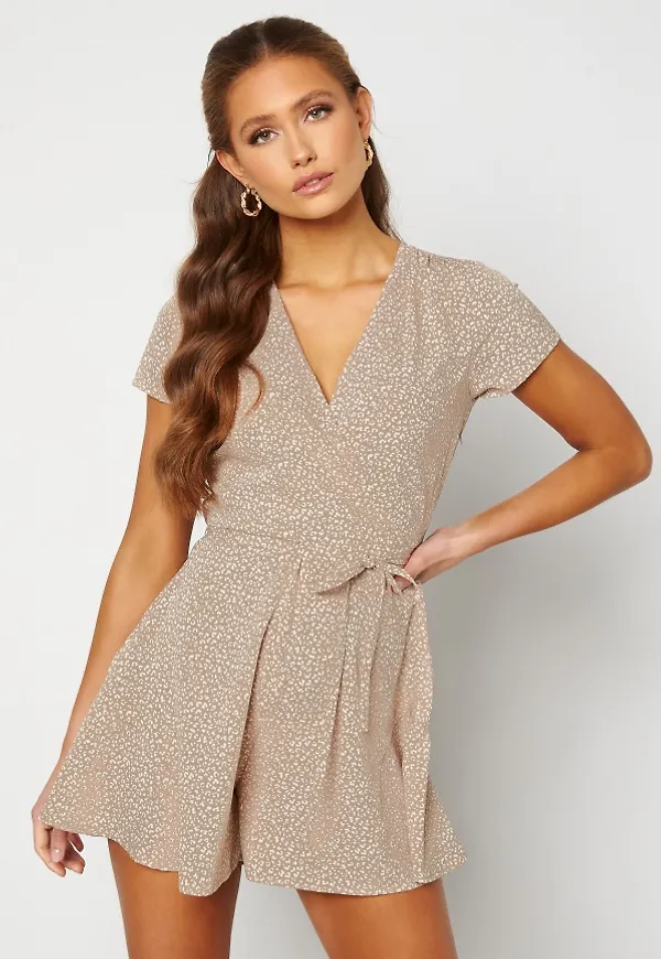 BUBBLEROOM Janelle playsuit Beige / Brown / Leopard 34