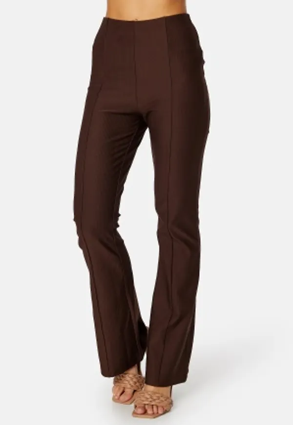 BUBBLEROOM Janine rib trousers Brown XS